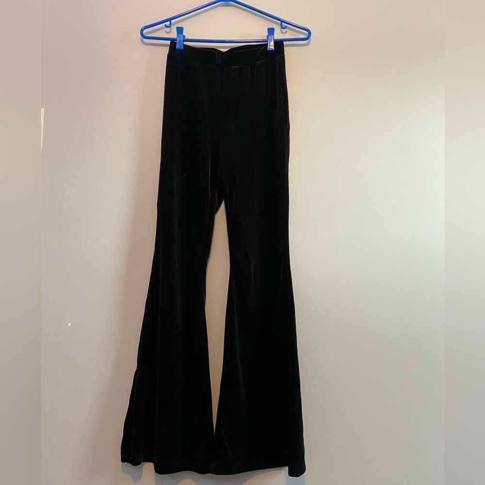 Flared velvet pants